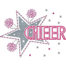 Cheer For My Super Star Shiny Glitter Transfer